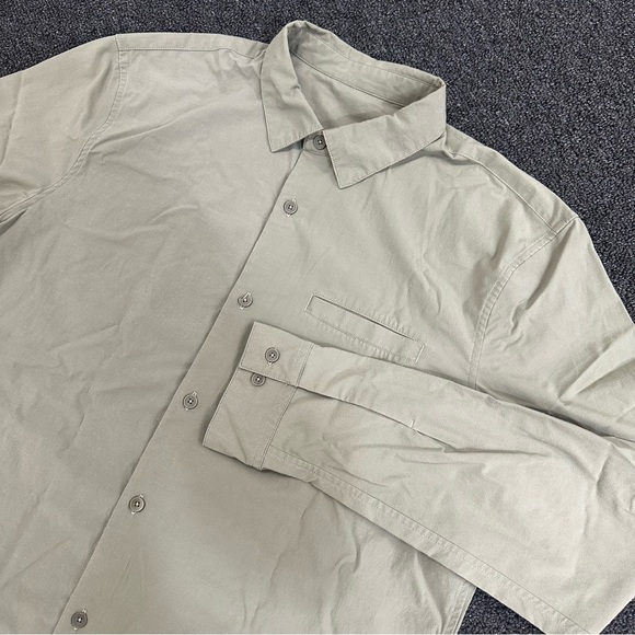 Lululemon Shirt Mens L Green Commission Long Sleeve Button Up Vented Stretch - Picture 1 of 6